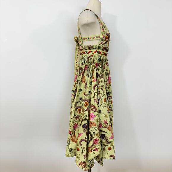 Agua by Agua Bendita Lunatus Habitat Midi Dress Embellished Cotton S - Picture 7 of 16